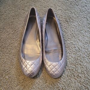 Stylish Quilted Flats in Silver by Xhilaration